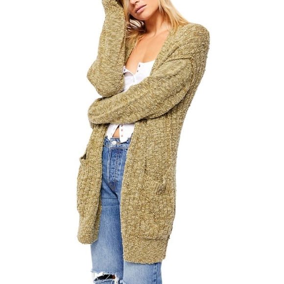 Free People Sweaters - Free People Sunset Drive Cardigan *Kelp Combo*